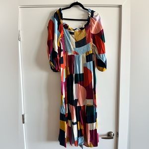 Eloquii Geometrical MIDI Dress